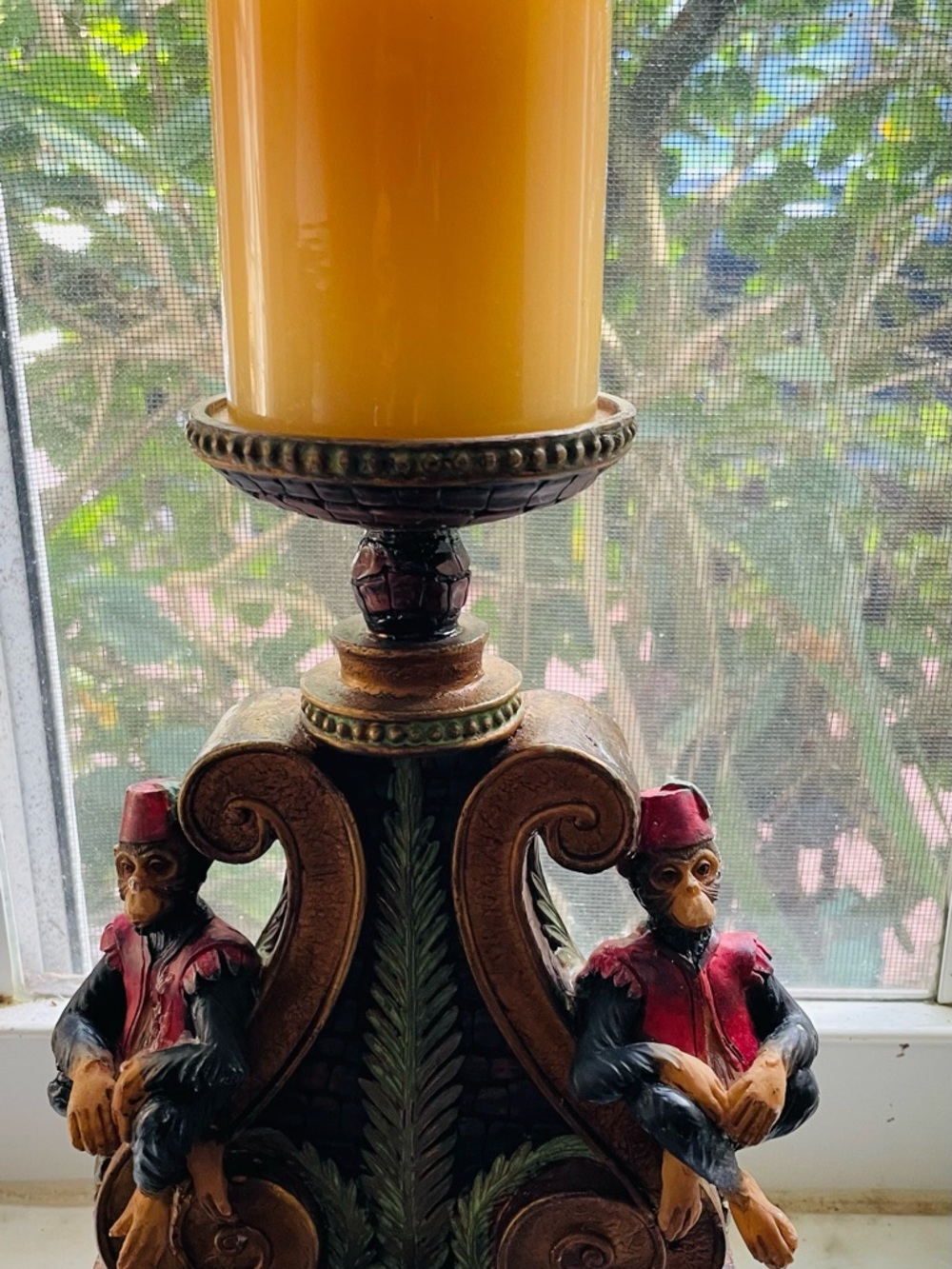 Vintage-Butler monkey candle holder-collected for unique design-unique-whimsical